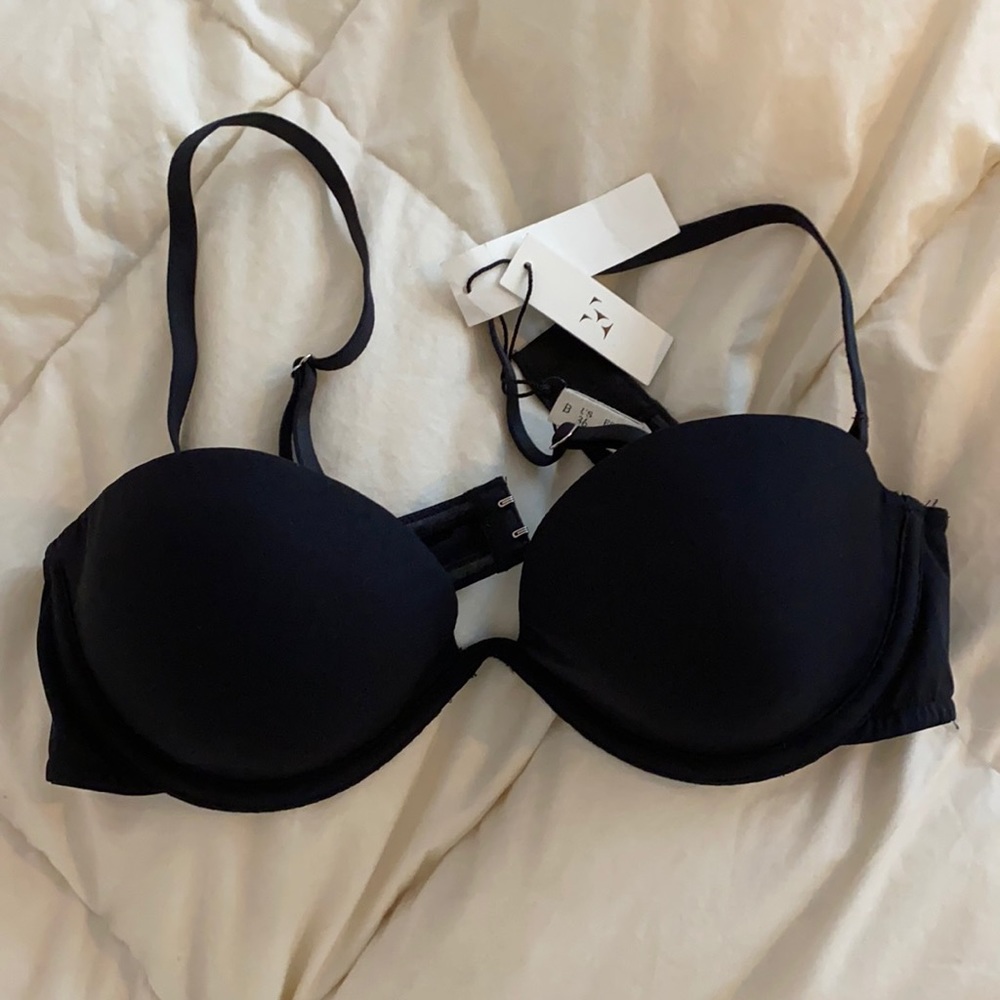 Fleur du mal black bra witb removable straps